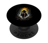 Aventure en forêt à Cheval PopSockets PopGrip Adhésif