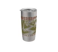 Aventure en Plein Air au Cœur du Mississippi Gobelet isotherme en acier inoxydable double paroi