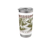 Aventure en Plein Air au Cœur du Mississippi Gobelet isotherme en acier inoxydable double paroi
