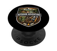 Aventure en Plein air Nature Exploration Mindset Trail Living PopSockets PopGrip Adhésif