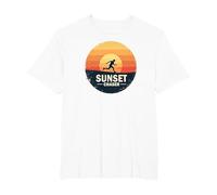 Aventure en Plein air rétro Vintage avec Sunset Chaser Runner T-Shirt, Homme Grandes Tailles, Blanc, 5X Tall