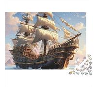 Aventure en voilier 1000 Pièces Puzzle Adulte Papier Recy nti-Stress Difficile pour Experts Livraison Rapide avec Affiche Guide 52x38cm/1000pcs