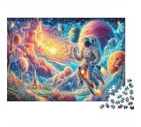 Aventure Galaxie 1000 pièces Papier Puzzle Adulte Développement cérébral Décoration Murale Puzzle Astronaute Espace 52x38cm/1000pcs