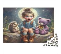 Aventure Nocturne Puzzles 1000 Pièces Papier recyclé pour Adultes Puzzle pour Adultes Jeu éducatif avec défi Excellente idée Cadeau pour Enfants à partir de 12 Ans 38x26cm/1000pcs