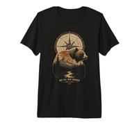 Aventure Ours Boussole Pas Tous Voyageurs Perdus T-Shirt Haut de Gamme