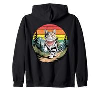 Aventure rétro sur Un Sentier de randonnée en Montagne au Coucher du Soleil Sweat à Capuche