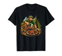 Aventure Rustique en Plein air Autour d'un feu de Camp en Montagne T-Shirt