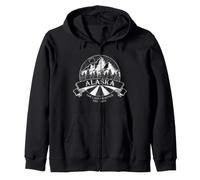 Aventure Sauvage Vintage dans Les Montagnes de l'Alaska Last Frontier Sweat à Capuche