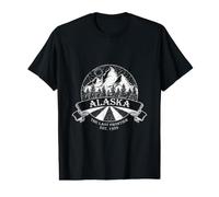 Aventure Sauvage Vintage dans Les Montagnes de l'Alaska Last Frontier T-Shirt Graphique avec Valeur