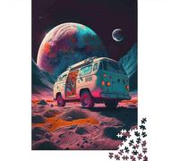 Aventure Spatiale VW Bus 1000 Pièces Carton Extra Épais Puzzle Premium pour Adultes Difficile Défiant Jeu Le 38x26cm/1000pcs