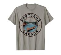 Aventure sur Le Pont fluvial en canoë de Portland en Oregon T-Shirt