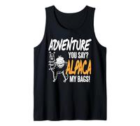 Aventure Tu Dis? Alpaga Mes Valises Blague de Voyage Débardeur