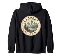 Aventure Vintage dans Les Montagnes du Colorado Sweat à Capuche