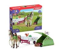Schleich 42533 Aventures au Camping de Sarah, dès 5 Ans, Horse Club - Coffret, 24.3 x 6.5 x 18.8 cm