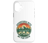 Aventures avec Mon Chien d'équipage de Fourrure Randonnée en Coque pour iPhone 16 Plus