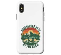 Aventures avec Mon Chien d'équipage de Fourrure Randonnée en Coque pour iPhone X/XS