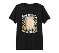 Aventurier Gamer Side Quests Before Main Quests RPG Side T-Shirt Haut de Gamme