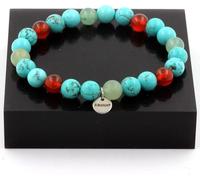 Aventurine + turquoise + agate rouge Bracelet de perles 8 mm