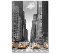 Avenue Avec Des Taxis À New York., Aimant de Réfrigérateur