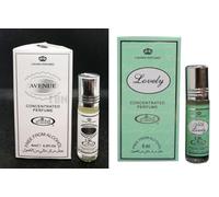 Avenue & Lovely Concentrated Perfume Oil Pack of 2 | Long-Lasting Alcohol-Free Attar for Men & Women | 6ml Each Roll-On