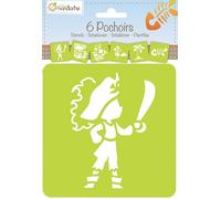 Avenue Mandari Set 6 Pochoirs Enfants, Pirates