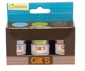 Avenue Mandarine 42666O - Un lot de 3 flacons de paillettes Glit's 14 g, Garçon