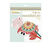 Avenue Mandarine - Carnet à Spirale Graffy Pop Mandala 3D - 36 Pages prédécoupés à Colorier - Papier Clairefontaine Certifié PEFC - Pour Coloriage Crayons de Couleur, Feutres ou Peinture - GY094C