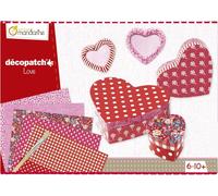 Avenue Mandarine, Décopatch Set, Love - Rosa