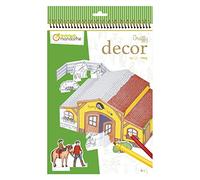 Avenue Mandarine GY136C - Une boite Graffy Decor comprenant 14 planches à colorier et assembler - À partir de 6 ans - CENTRE EQUESTRE