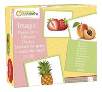 Avenue Mandarine JE509C - Une boite imagiers 24 cartes multilingues (traduction en 10 langues) 11,5x12,7 cm, Fruits