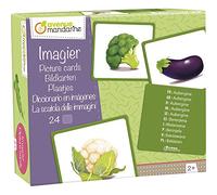 Avenue Mandarine JE510C - Une boite imagiers 24 cartes multilingues (traduction en 10 langues) 11,5x12,7 cm, Légumes