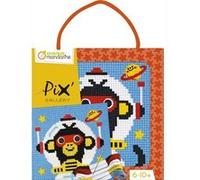 AVENUE MANDARINE Kit broderie enfant Pix Gallery - Tableau 14x14 cm - COSMONAUTE G