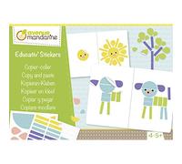AVENUE MANDARINE - Kit Gommettes - 18 Modèles à Reproduire + 16 Planches de Gommettes Géométriques - A Partir de 4 Ans - KC103C Educativ' Stickers
