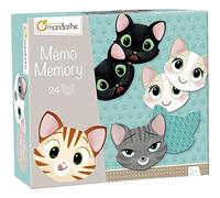 Avenue Mandarine - Memory Chats et Expressions - Jeu Éducatif pour Reconnaître les Expressions et Émotions - Couvercle Magnétique, Boîte à Emporter Partout - Jeu Memory Enfants 2 ans - JE505O