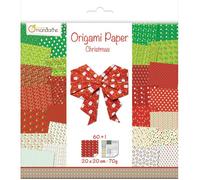 Avenue Mandarine Papier pour origami Thème Noël – Carnet 61 feuilles 20x20cm