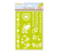 AVENUE MANDARINE - Planche de 10 Pochoirs Enfants Détachables Motifs Coeurs - Loisirs Créatifs, Décoration DIY - 15,4x25,7 cm - 42835O Mini Stencils
