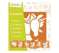 Avenue Mandarine Set De 6 Pochoirs Enfants, Licornes - Orange