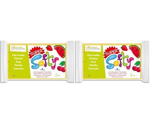 AVENUE MANDARINE SO0880350700C - Un pain de 350 g de PATE A MODELER - SuperSofty - À partir de 2 ans - JAUNE (Lot de 2)