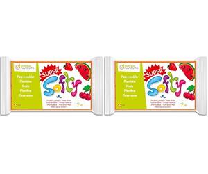 AVENUE MANDARINE SO0880350752C - Un pain de 350 g de PATE A MODELER - SuperSofty - À partir de 2 ans - ROUGE (Lot de 2)