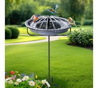 Avenuebool Fontaine solaire pour oiseaux pour extérieur, fontaine à eau à énergie solaire en forme de colibri avec pompe combinée avec 4 modes d'eau pour jardin, cour, terrasse, pelouse (autoportante)
