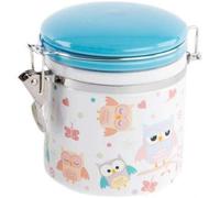 AVENUELAFAYETTE Boîte Pot hermétique Hibou en céramique - 12 cm (Bleu)
