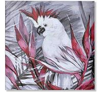 AVENUELAFAYETTE Cadre Toile Tableau Cacatoès - Perroquet - Oiseau Exotique - 40 x 40 cm (M1)