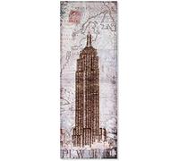 AVENUELAFAYETTE Cadre toile tableau Ville - vintage rétro - 90 x 30 cm (New York)