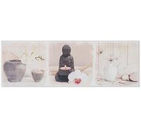 AVENUELAFAYETTE Cadre toile tableau zen - SPA - Bouddha - fleur orchidée - 90 x 30 cm (M2)