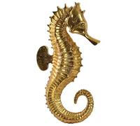 AVENUELAFAYETTE Décoration Murale Figurine Statuette Hippocampe doré - Couleur Or - 25 cm