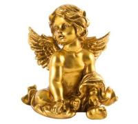 AVENUELAFAYETTE Figurine Statuette Ange doré Assis - 12 cm (M2)