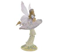 AVENUELAFAYETTE Figurine Statuette Fée - Elfe sur Champignon - 20 cm (Violet)