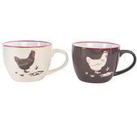 AVENUELAFAYETTE Lot de 2 - Tasse Poule - Campagne - Ferme en céramique