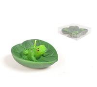AVENUELAFAYETTE Set de - 4 Bougie Figurine Grenouille Verte sur nénuphar