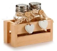 AVENUELAFAYETTE Set Salière + Poivrière décor Campagne (Naturel)